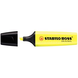 Boîte de 10 surligneurs Boss jaunes