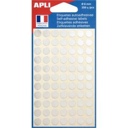 Sachet de 308 pastilles adhésives diamètre 8 mm argent