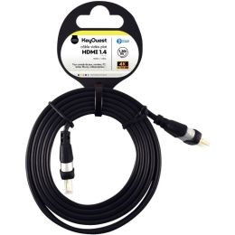 Cordon HDMI 1.4 plat 1.50m noir
