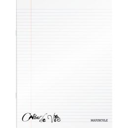 Cahier de vie 96 pages, couverture polypropylène 24x32, ligné + uni 90g Couverture : incolore