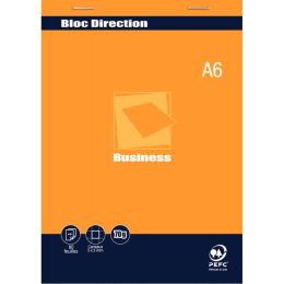 Bloc direction BUSINESS, 80 feuilles format A6, papier 70g