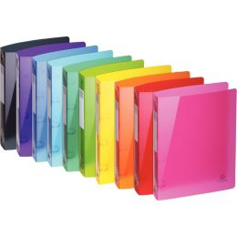 Lot de 10 classeurs en polypropylène IDERAMA, dos 4 cm, format A4+, coloris assortis