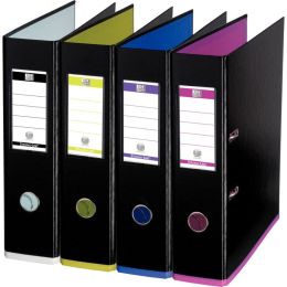 Lot de 10 classeurs à levier MY COLOUR, dos 8 cm, noir