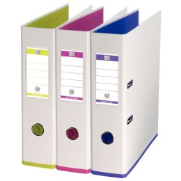 Lot de 10 classeurs à levier MY COLOUR, dos 8 cm, blanc