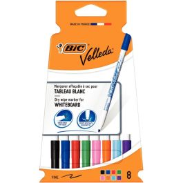 BIC - BIC Velleda 1721 Feutres Pour Tableau Blanc Effaçables à Sec Pointe Conique Fine - Bleu Pack Ecole X40 8 Disponible Chez REPRODIS