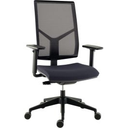 Fauteuil Lise mesh dos noir/assise gris