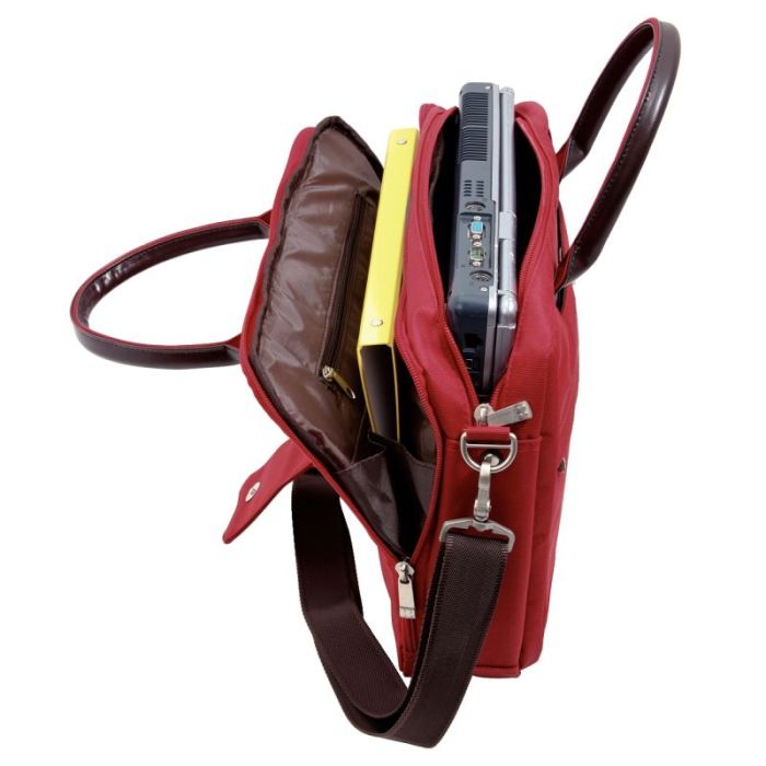 Sacoche femme pour ordinateur portable jusqu a 15 6 coloris rouge