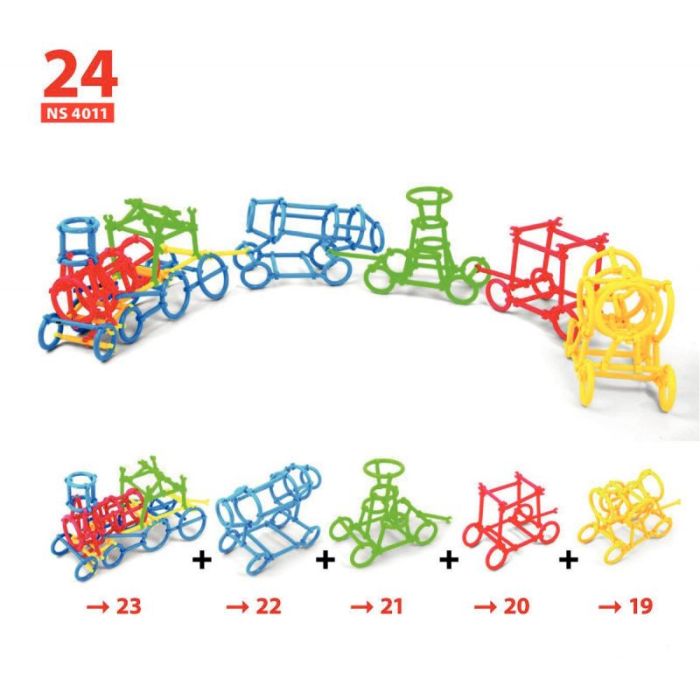 Boite de 24 fiches d'activités pour le jeu de construction FLEXO 24653