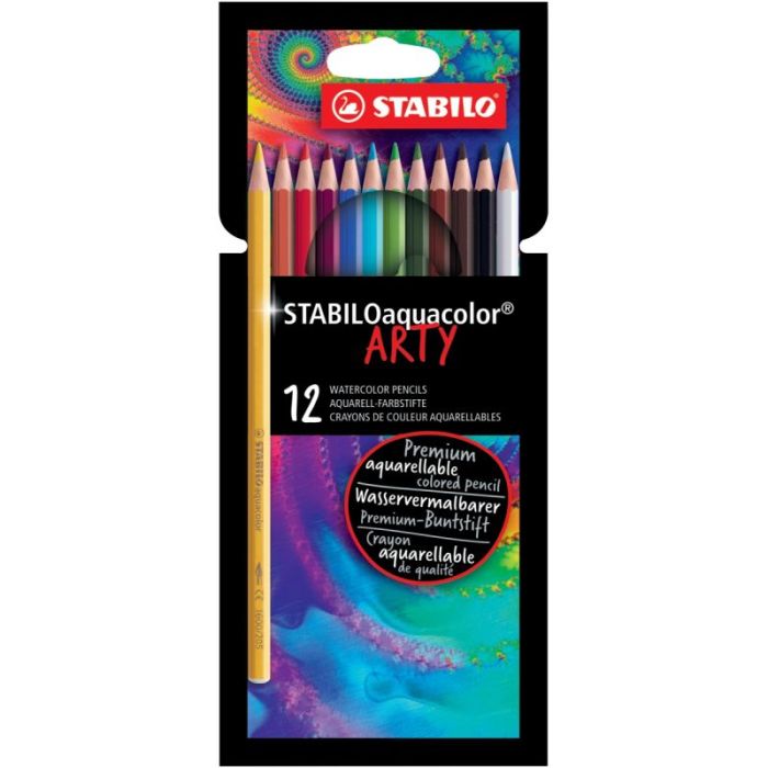 Pochette de 12 crayons  Aquacolor Crayons couleurs aquarellables