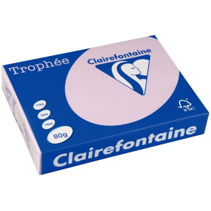 Carton de 3 ramettes de 500 feuilles format A3 80g lilas CLAIREFONTAINE Papiers reprographiques couleur 80g