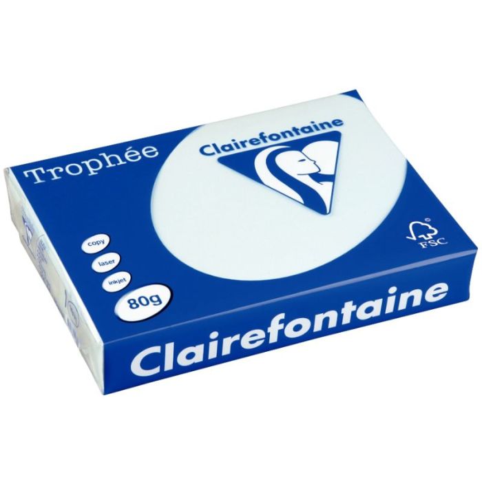 Carton de 3 ramettes de 500 feuilles format A3 80g bleu CLAIREFONTAINE Papiers reprographiques couleur 80g