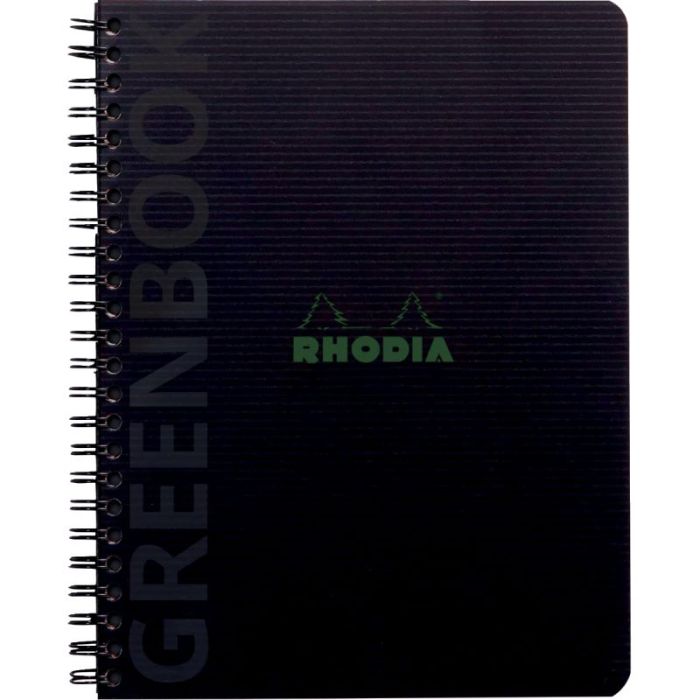 Cahier GREENBOOK couverture carte rigide, 160 pages perforées, format A5+, quadrillé 5x5 Cahiers spirales a5, b5 et 17x22