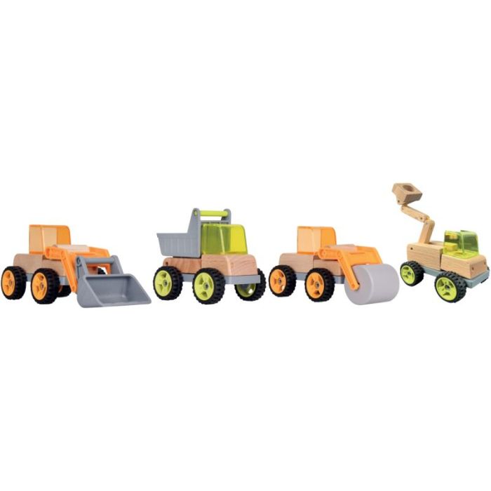 Lot de 4 engins de chantier à construire Les vehicules