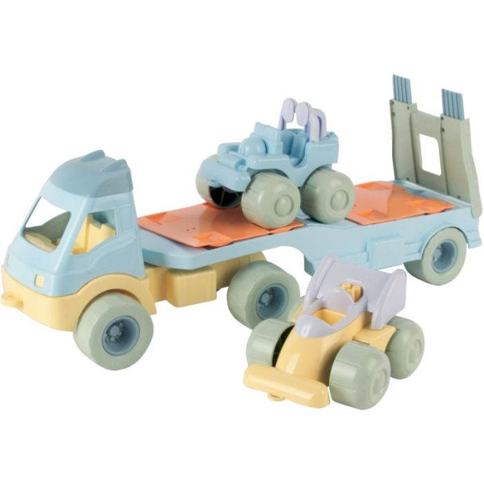 Convoyeur + 2 véhicules, couleurs pastel Les vehicules