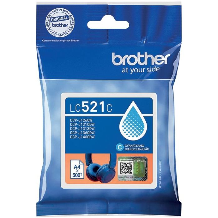 Brother CASQUE cartouche d'encre cyan authentique LC521C Consommables brother marque
