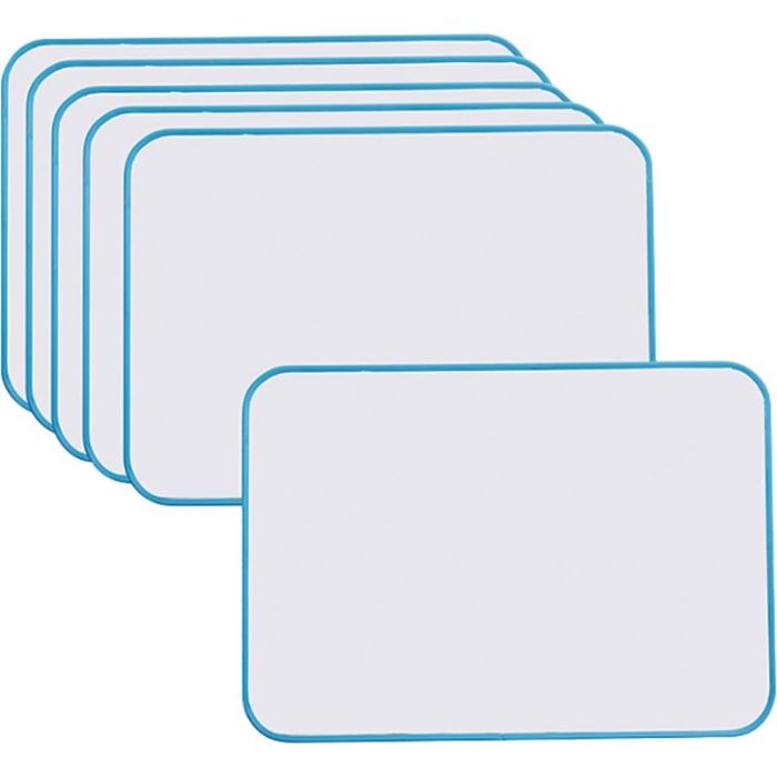 Lot de 6 ardoises blanches unies magnétiques Jeux educatifs nathan