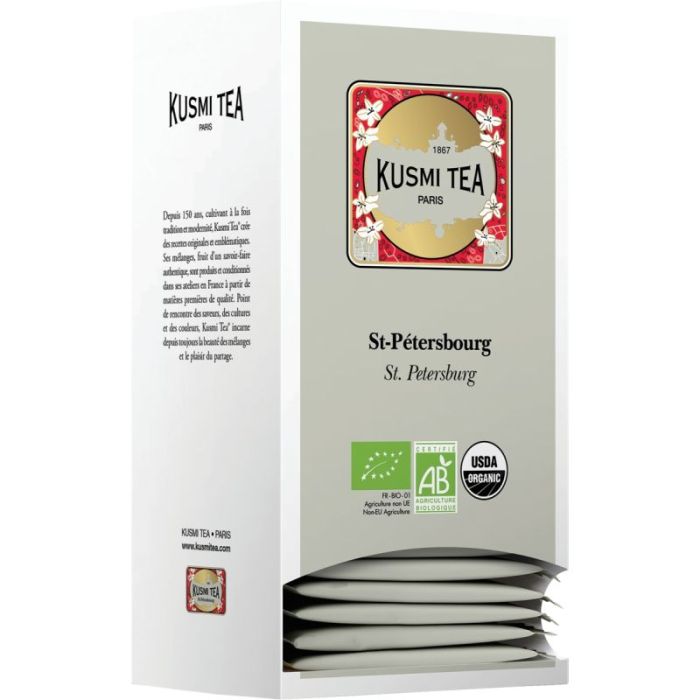Boite 25 sachets thé noir STPETERS kusmi tea Boissons chaudes