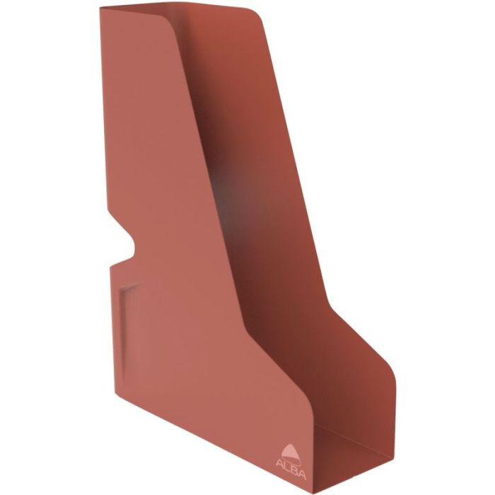 Porte revue métal terracotta Porte revues et serre livres