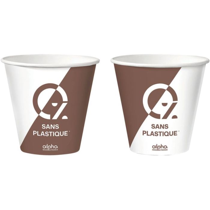 Paquet 50 gobelets carton ALPHA 12cl Vaisselles jetables