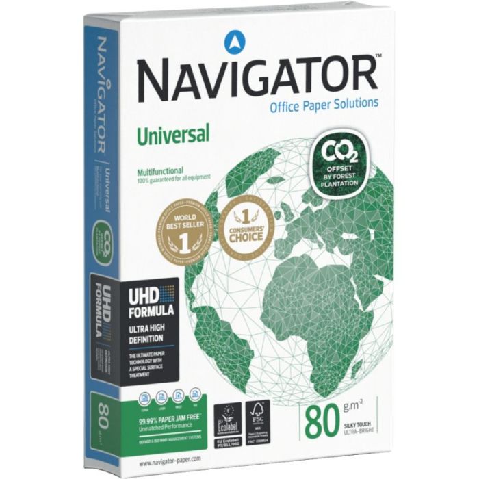 Ramette de 500 feuilles format A4 80g blanc CO2 OFFSET Papiers reprographiques blanc 80g