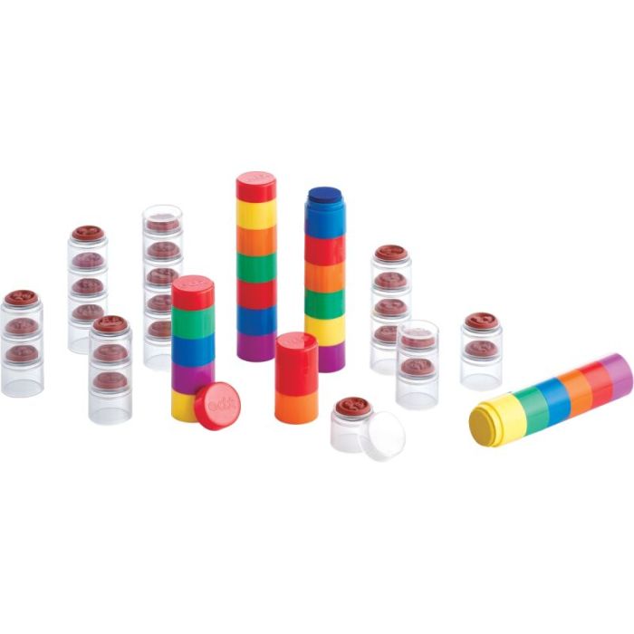 Boite de 24 encreurs + 24 tampons émotions diamètre 3.5cm Eponges & tampons a peindre