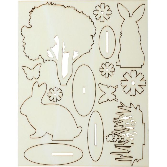 Décor à monter Pâques en bois Objets en bois a decorer