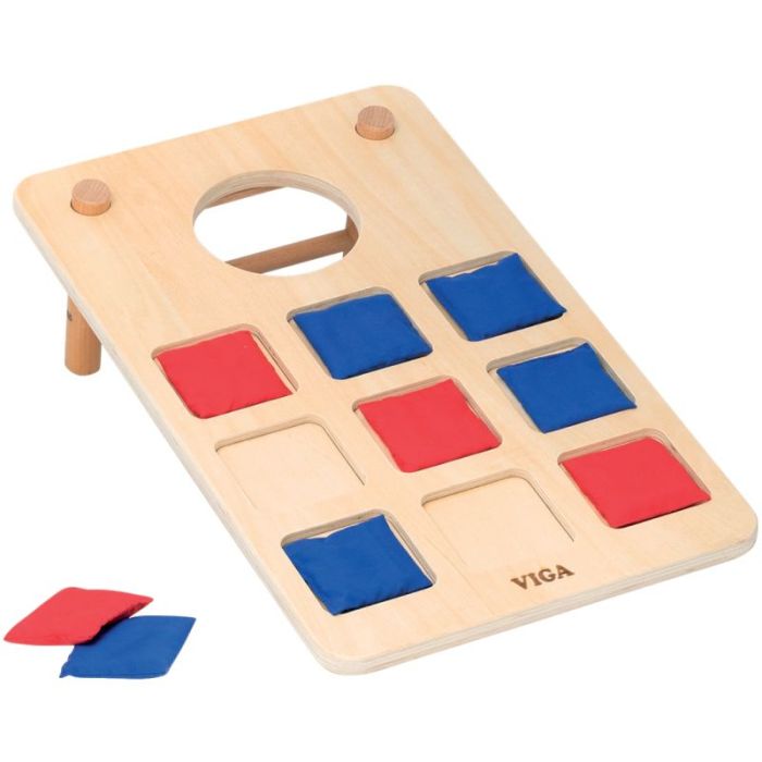 Planche de 2 jeux en bois 49.5x30cm Jeux equilibre-adresse-divertissemt