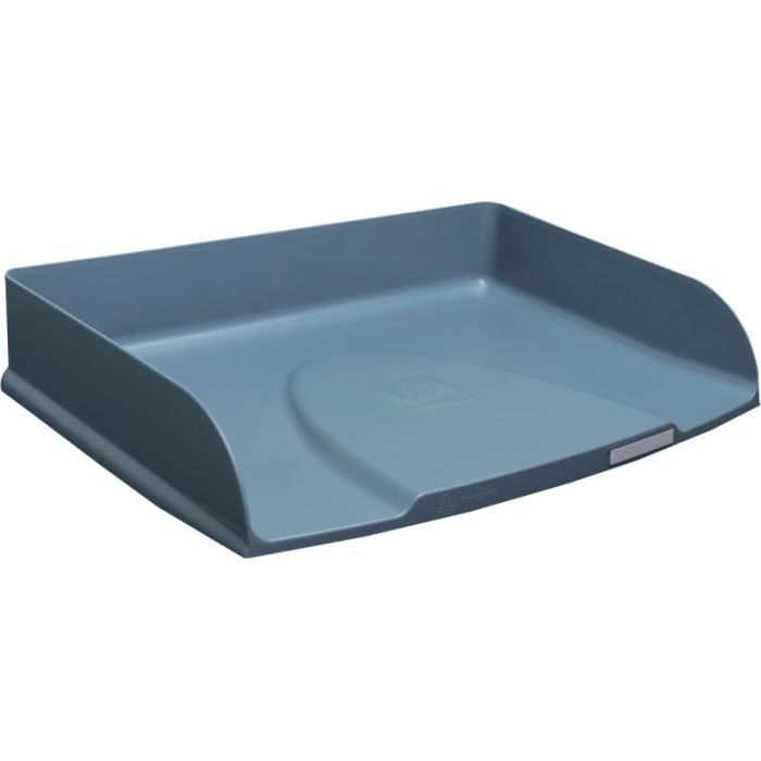 Corbeille courrier horizontale Autentik bleu gris Corbeilles/courrier ouvert.gd cote