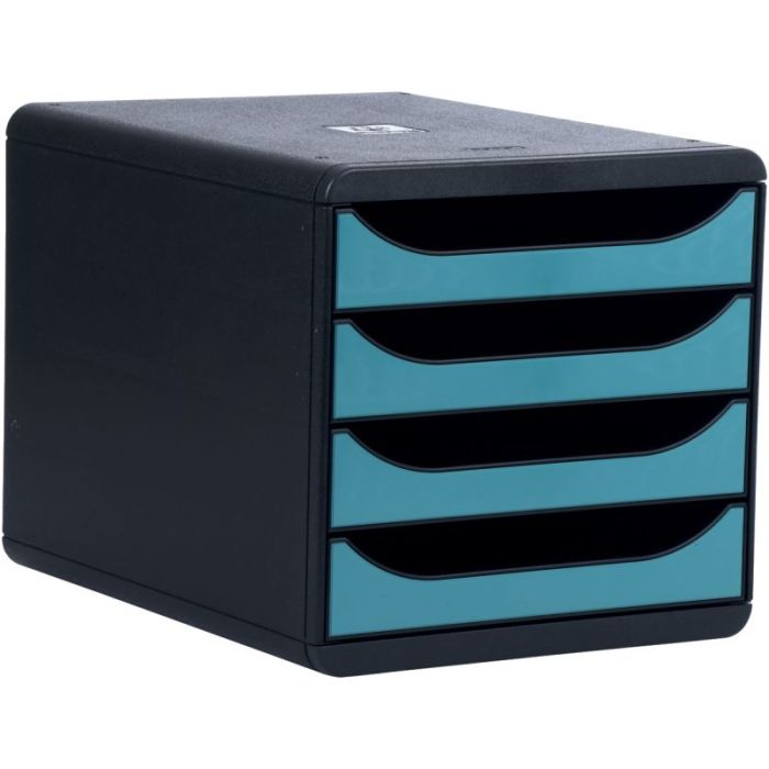 Module 4 tiroirs Bigbox Skandi Bleu Pacifique Module a tiroirs a4