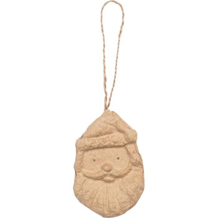 Lot de 10 têtes de père noël à suspendre en carton Objets en carton a decorer