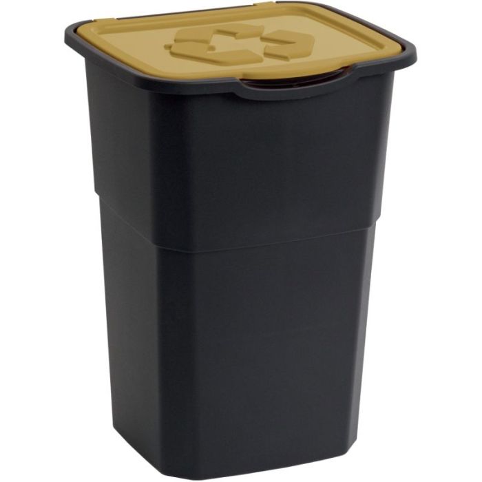Poubelle de  tri sélectif 50 litres jaune Poubelles