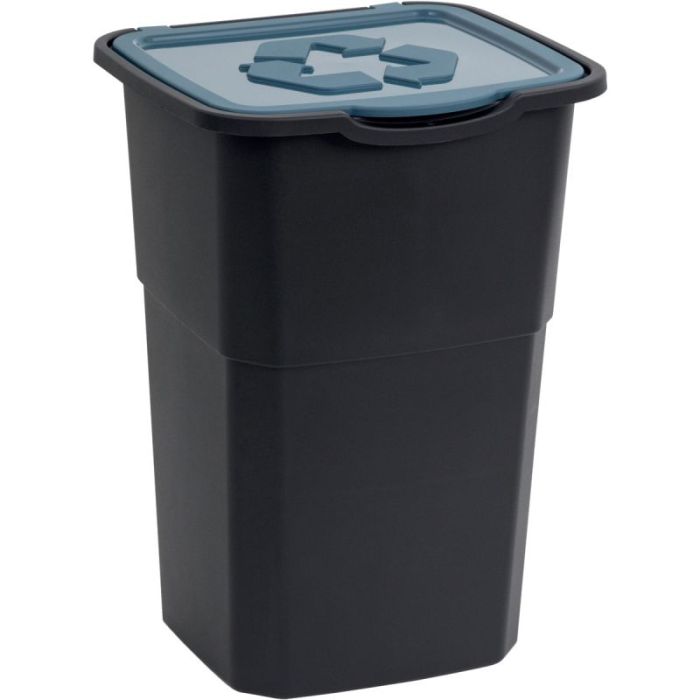 Poubelle de  tri sélectif 50 litres bleu Poubelles