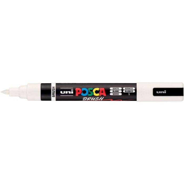 Marqueur Posca pointe moyenne Brush blanc Marqueurs gouache