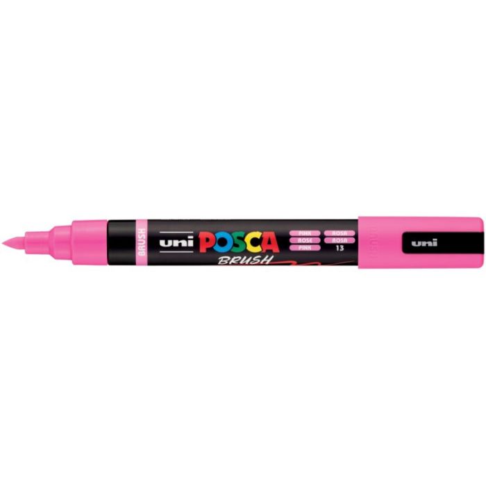 Marqueur Posca pointe moyenne Brush rose clair Marqueurs gouache