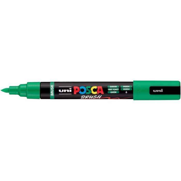 Marqueur Posca pointe moyenne Brush vert foncé Marqueurs gouache