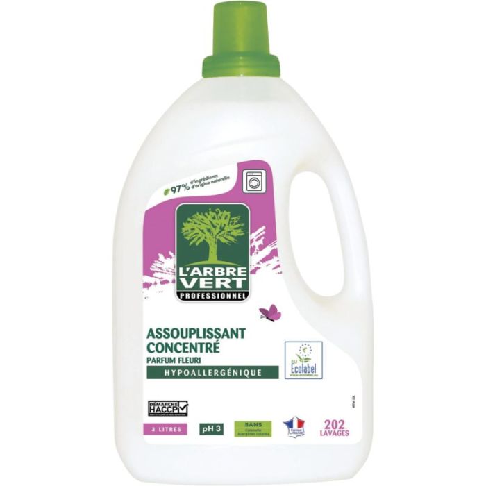 Bidon 3litres assouplissant Arbre vert Soin du linge