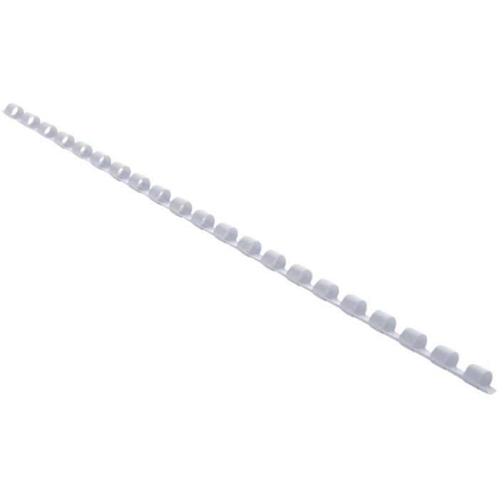 Boîte de 25 reliures plastiques couleur Ø 6mm blanc Anneaux plastiques reliure