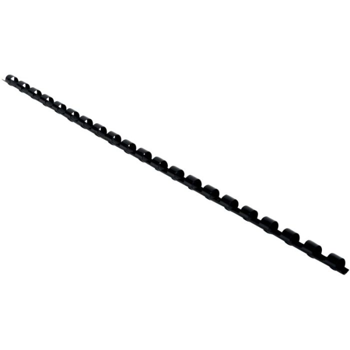 Boîte de 25 reliures plastiques couleur Ø 6mm noir Anneaux plastiques reliure