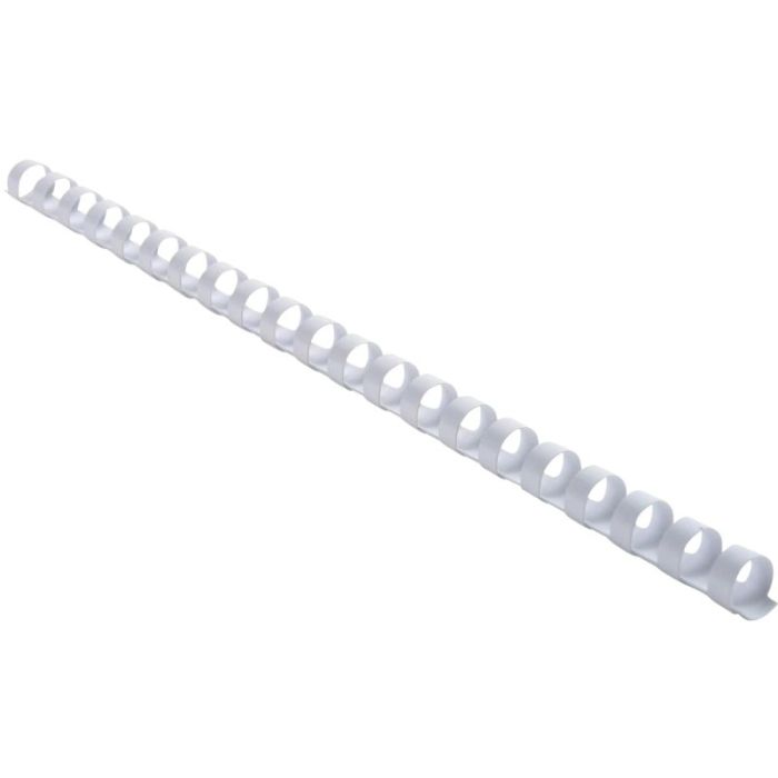 Boîte de 25 reliures plastiques couleur Ø 12mm blanc Anneaux plastiques reliure