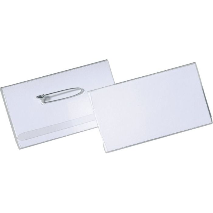 BOITE DE 50 PORTE BADGE BROCHE 40 X75 MM Badges porte noms