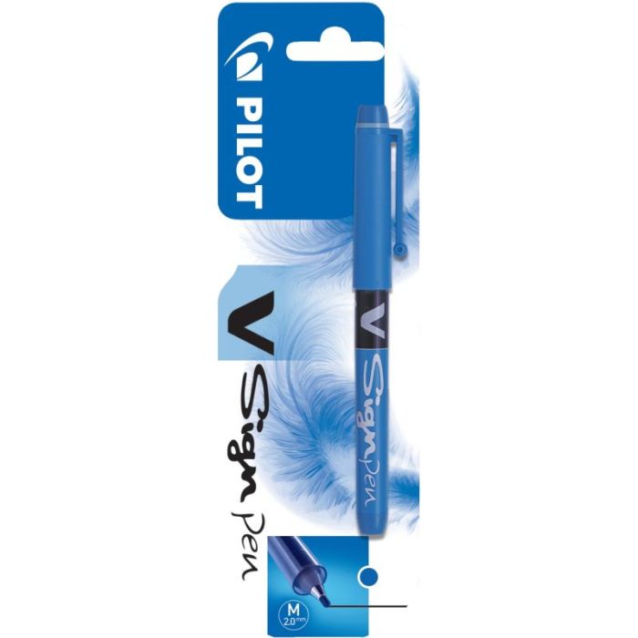 Blister de 1 feutre VSign Pen bleu Feutres pointe nylon