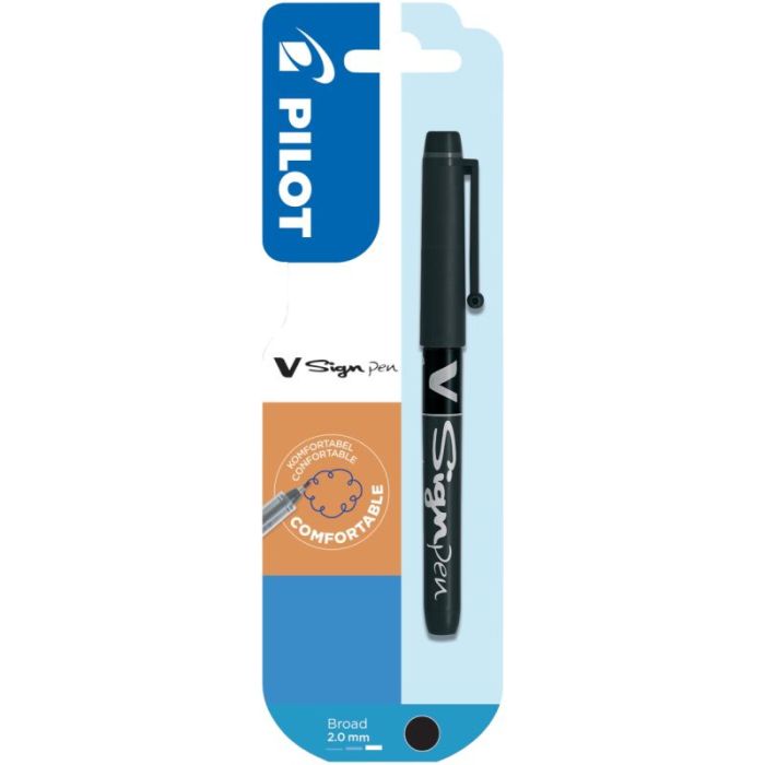 Blister de 1 feutre VSign Pen noir Feutres pointe nylon
