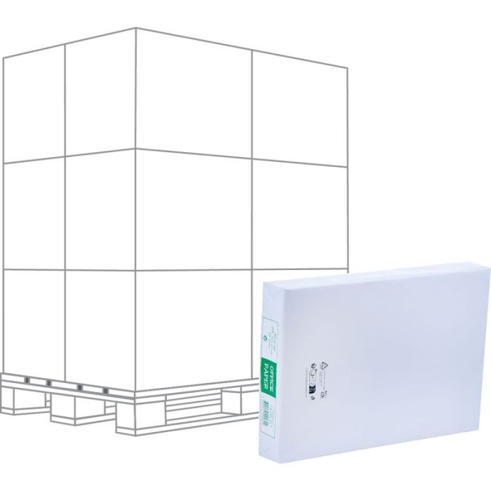 Palette de 240 ramettes 500 feuilles format A4 80g blanc économique Papiers reprographiques blanc 80g