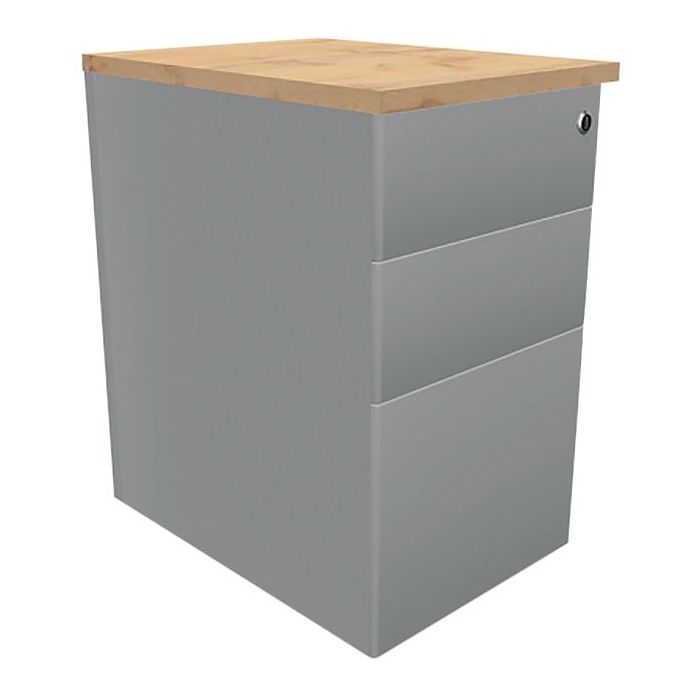 Caisson hauteur bureau métal 3 tiroirs Elyos plateau Hercule/corps alu Caissons pour bureau