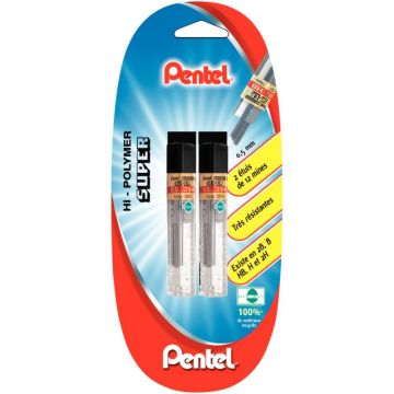 Blister de 2 étui de 12 mines, mines : 0,5 mm 2H