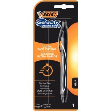 Blister de 1 roller gel Quick Dry noir