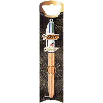Blister de 1 stylo bille 4 Couleurs festif