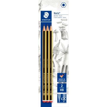 Blister de 3 crayons staedler graphite 2HB