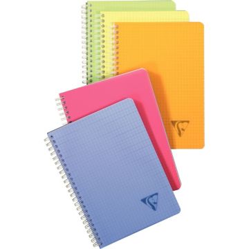 Carnet à reliure intégrale 180 pages LINICOLOR FRESH, format A5, quadrillé 5x5