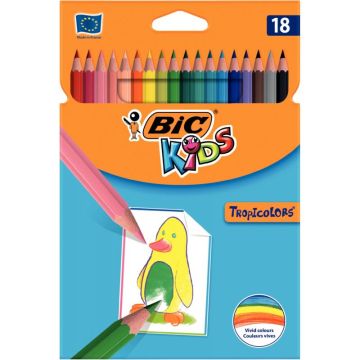 Étui de 18 crayons de couleur assortis tropicolor